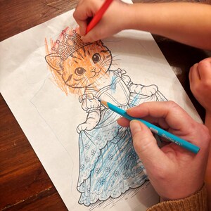 30 Page Printable Cat Coloring Book: Cozy Kitten Designs for Homeschool Quiet Time image 10