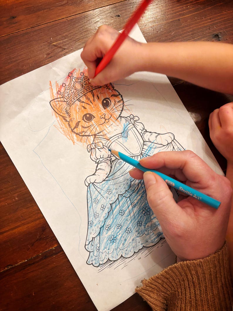 30 Page Printable Cat Coloring Book: Cozy Kitten Designs for Homeschool Quiet Time image 10