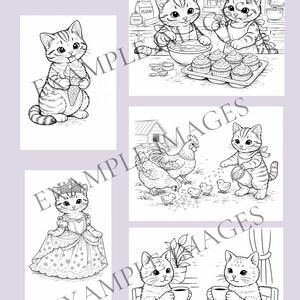 30 Page Printable Cat Coloring Book: Cozy Kitten Designs for Homeschool Quiet Time image 4