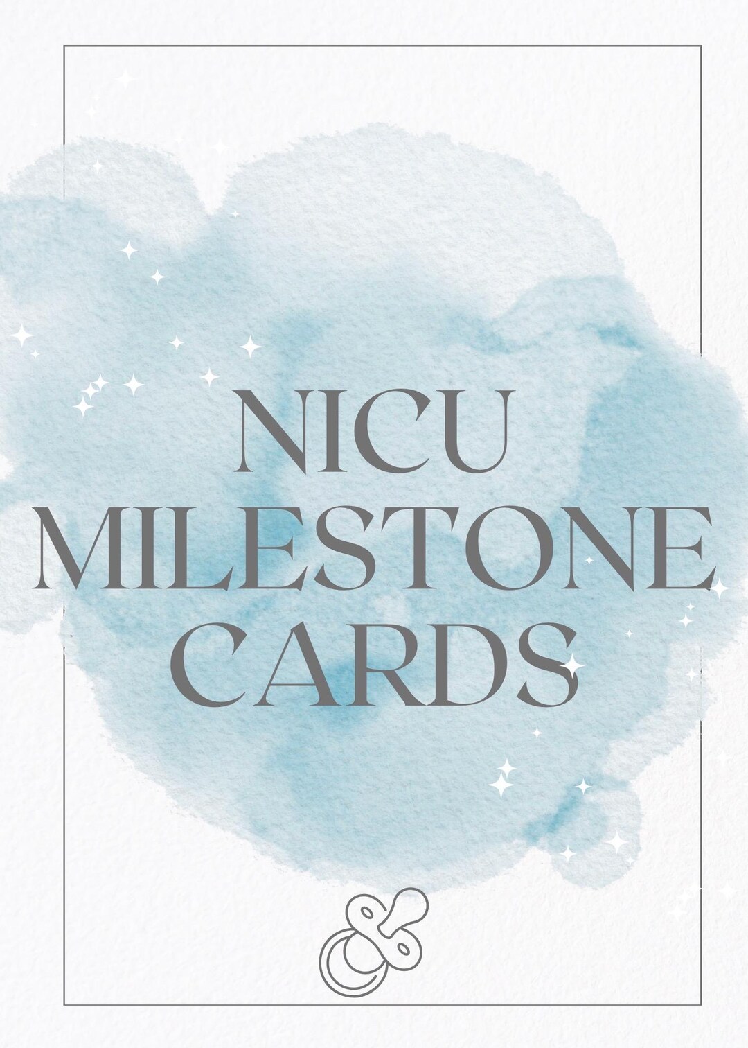 NICU Baby Milestone Cards | 25 Printable Photo Cards (5x7") - Etsy