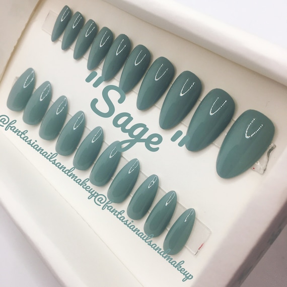 Sage sale green nails
