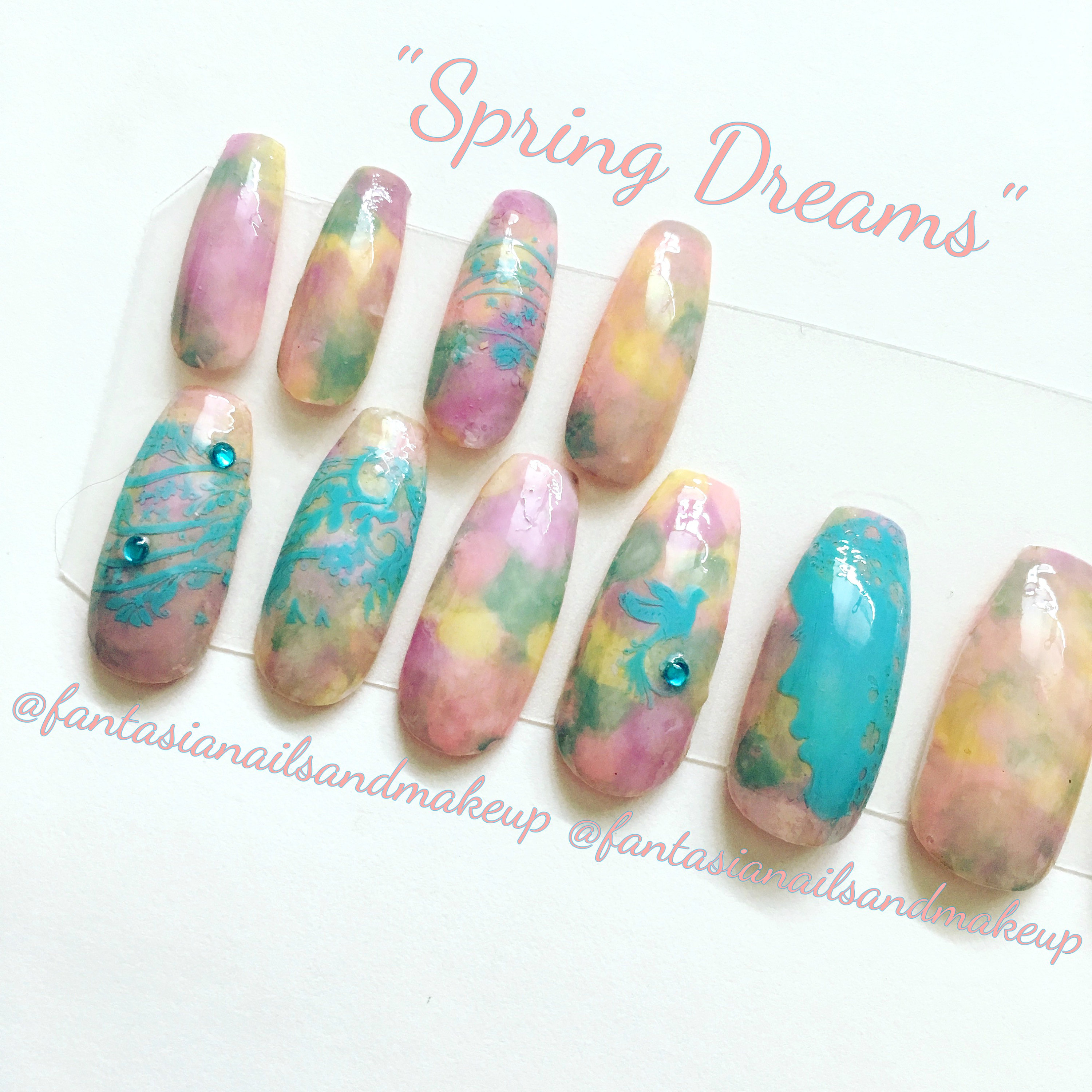 Fake Nails Spring Nails Press on Nails Glue on Nails - Etsy Fake Nails Spring Nails Press on Nails Glue on Nails - Etsy