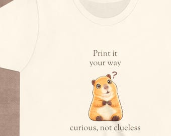 Personalized Kids Capybara Shirt - Custom Name Youth Tee Curious Not Clueless | Cute Animal Kids Shirt | Bella Canvas 3001Y