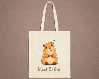 Bashii Canvas Tote Bag Curious Not Clueless Cotton Market Tote Double Sided Minimalist Aesthetic Grocery Bag Heavyweight 12oz OAD113