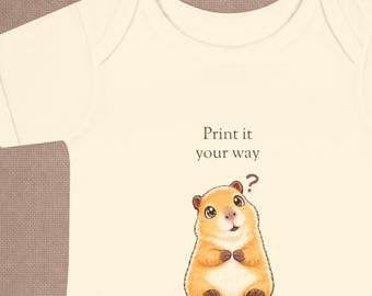 Personalized Baby Onesie Capybara Bodysuit Cute Animal Baby Outfit Curious Not Clueless Custom Infant Gift Baby Shower Gift