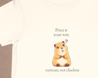 Personalized Toddler Capybara Shirt, Curious Not Clueless Kids Shirt, Custom Name Toddler Tee, Cute Animal Shirt, Capybara Gift for Kids