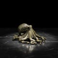 Solid Brass Octopus Figurine Retro Nautical Desk Decor Sea Animal Paperweight Kraken Ornament Handheld Tea Pet Gift product logo