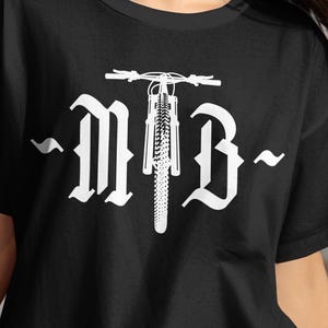 Mountainbike MB gotisk design för cyklister | MTB Extreme Sport grafisk t-shirt