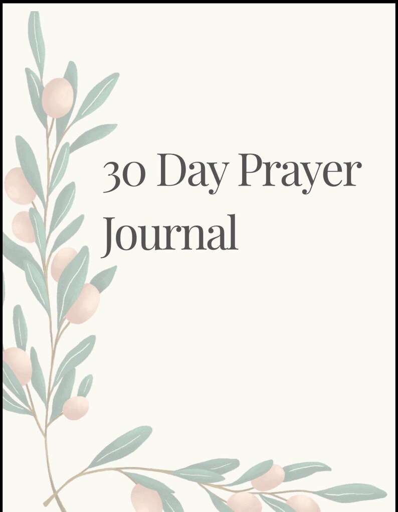 30 Day Christian Prayer Journal | Daily Prompts (instant Download ...