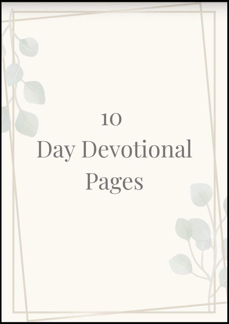 10-day Christian Devotional Journal | Printable Bible Study (PDF ...