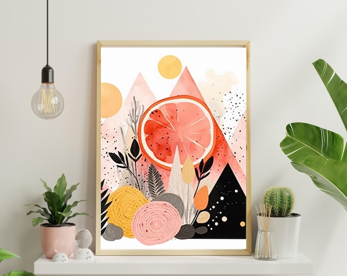 Bright abstract landscapes prints