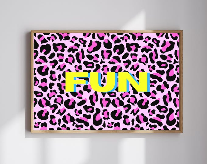 Leopard print word prints