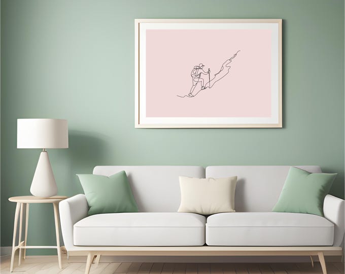 Hiker one line print