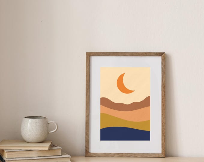 Boho abstract landscapes prints