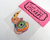 Embroidered Tropical Fruit Salad Stickers for Gift Decorating and Snail Mail !