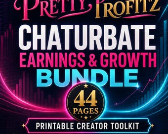 Chaturbate Earnings Tracker Bundle | 44-Page Cam Model Income, Tip & Streaming Planner