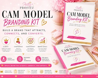 Cam Model Branding Kit Workbook, Adult Creator Brand Guide (PDF Download)