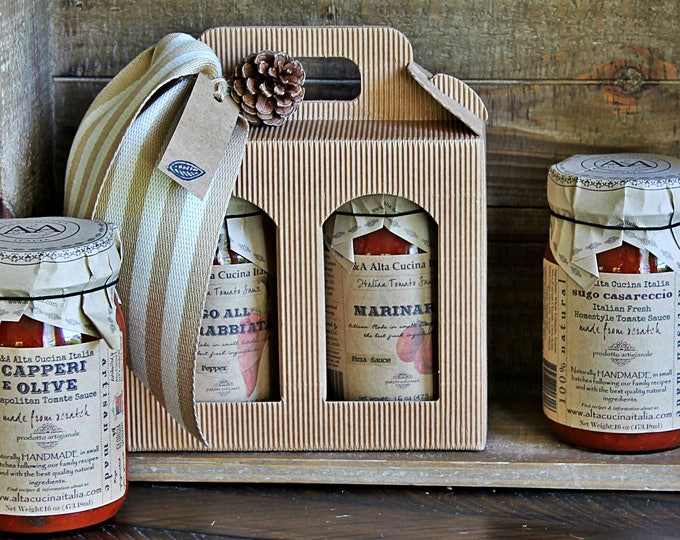 Tomato Sauce Gift Set - Authentic Italian Tomato Sauces - Gourmet Food Gifts for Italians