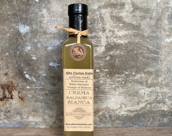 White Balsamic Vinegar Glaze:  Gourmet Vinegar for Cooking, Salad Dressings, Gifts Baskets and Foodies