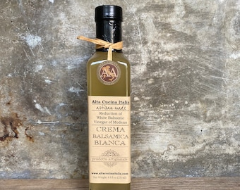 White Balsamic Vinegar Glaze:  Gourmet Vinegar for Cooking, Salad Dressings, Gifts Baskets and Foodies