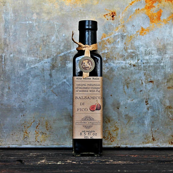 Fig Balsamic Vinegar Reduction - Fig Flavored Balsamic Vinegar Glaze - Gourmet Dressing