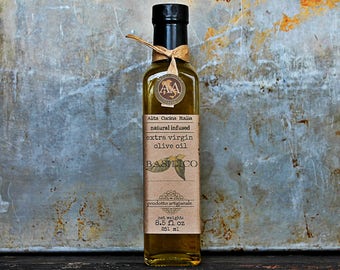 Basil Infused Olive Oil - Herbal Infused Extra Virgin Olive Oil