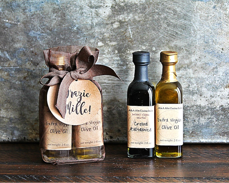Olive Oil & Balsamic Gift Set in Organza Bag Oil and