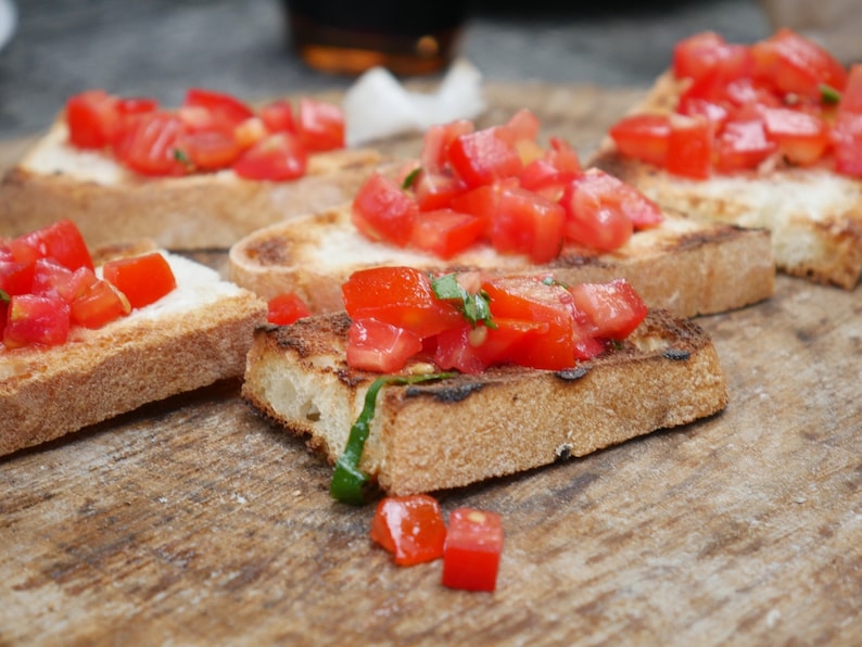 Bruschetta with Flavored Olive Oil