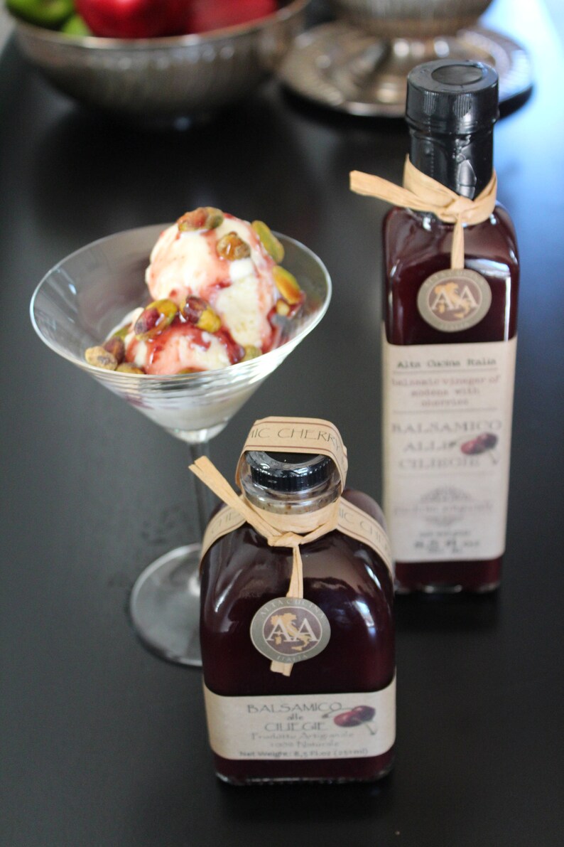 Balsamic Vinegar Glaze With Cherries Cherry Balsamic Etsy Australia