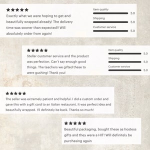 5 start reviews from customers