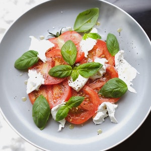 Caprese Salad with Basil Olive Oil