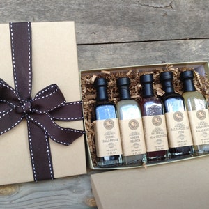 Balsamic Vinegar Glaze Sampler Gift Box - Holiday Gourmet Gift Box - Gourmet Sampler - Vinegar Sampler