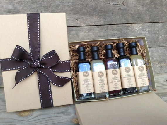 Balsamic Vinegar Glaze Sampler Gift Box - Holiday Gourmet Gift Box - Gourmet Sampler - Vinegar Sampler