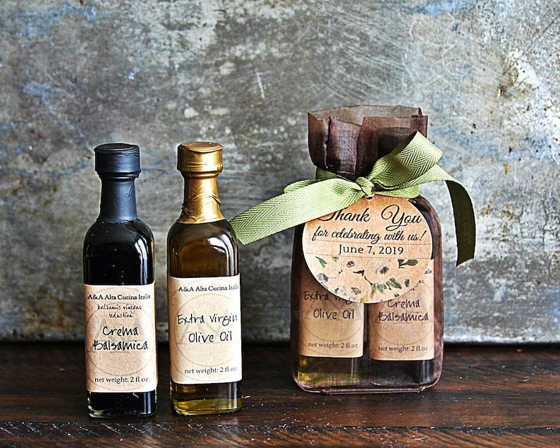 Olive Oil & Balsamic Gift Set in Organza Bag Oil and Vinegar Etsy
