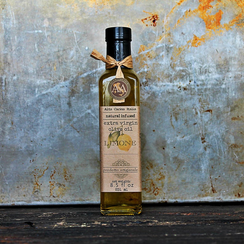 Lemon Infused Extra Virgin Olive Oil Lemon Flavored Olive Oil Etsy