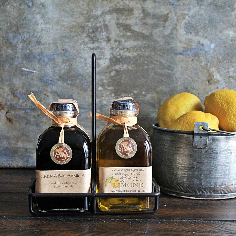 Oil and Vinegar Set Olive Oil and Balsamic Vinegar Set Etsy