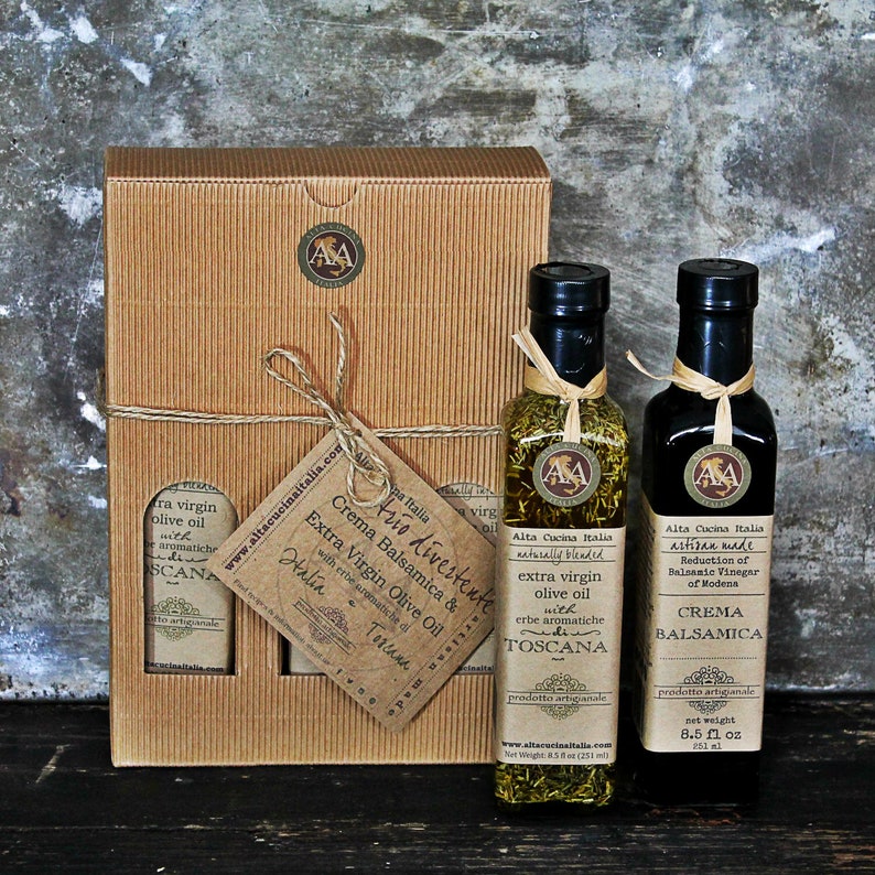 Olive Oil & Balsamic Gourmet Gift Set Olio and Aceto Trio Etsy