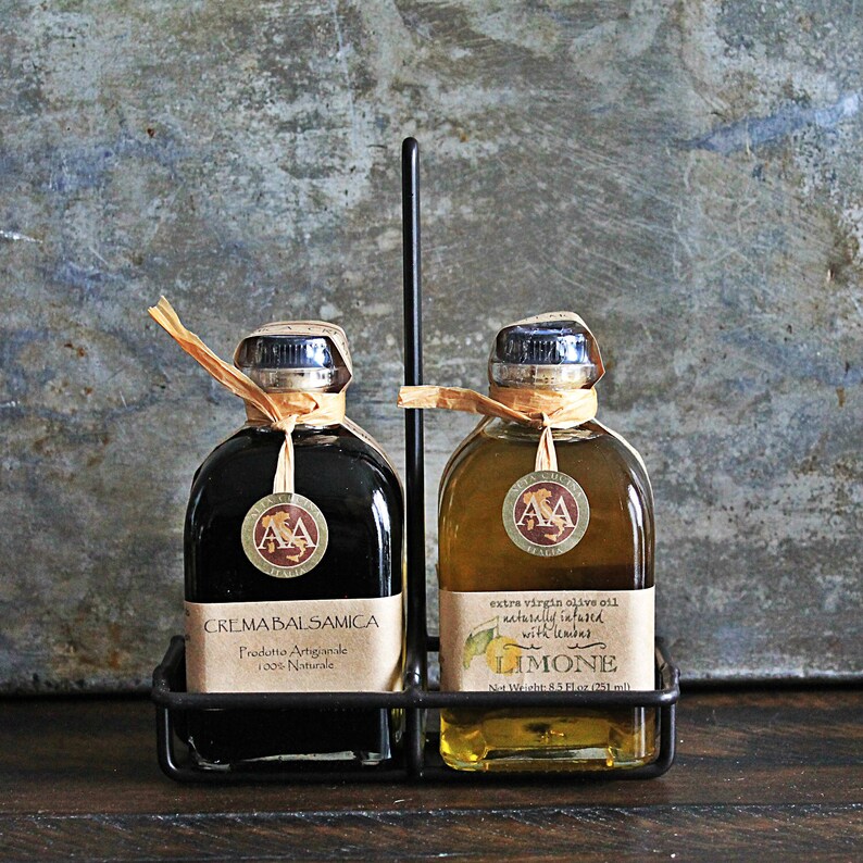 Oil and Vinegar Set Olive Oil and Balsamic Vinegar Set Etsy