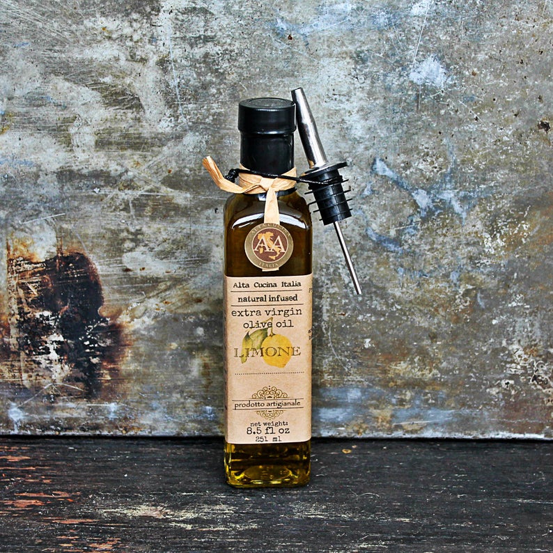 Lemon Infused Extra Virgin Olive Oil Lemon Flavored Olive Oil Etsy