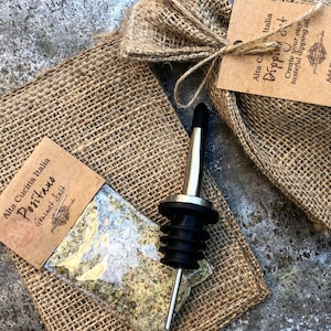 Seasonings Mini Bags for Italian Party Favors, Wedding favors, and Italian Theme Favors Events - Dipping Set for Olive Oil- Salt Gift Set