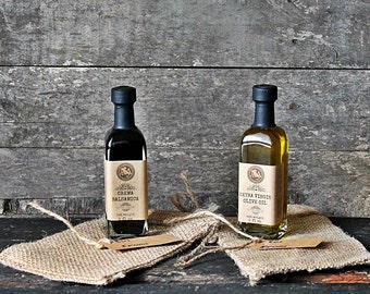 Olive Oil & Balsamic Mini Gift Set - Oil and Vinegar Favors- Italian Favors - Teacher Gift -Party Favor - Coworker Gift