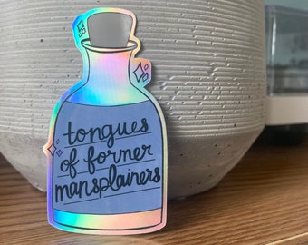 Tongues of Former Mansplainers | Holographic Die-Cut Sticker | Feminist | Witchy