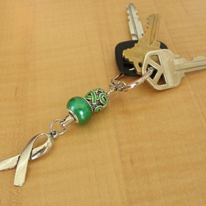 Green Awareness Keychain Cerebral Palsy, Glaucoma, Kidney Disease, Liver Cancer & More image 1