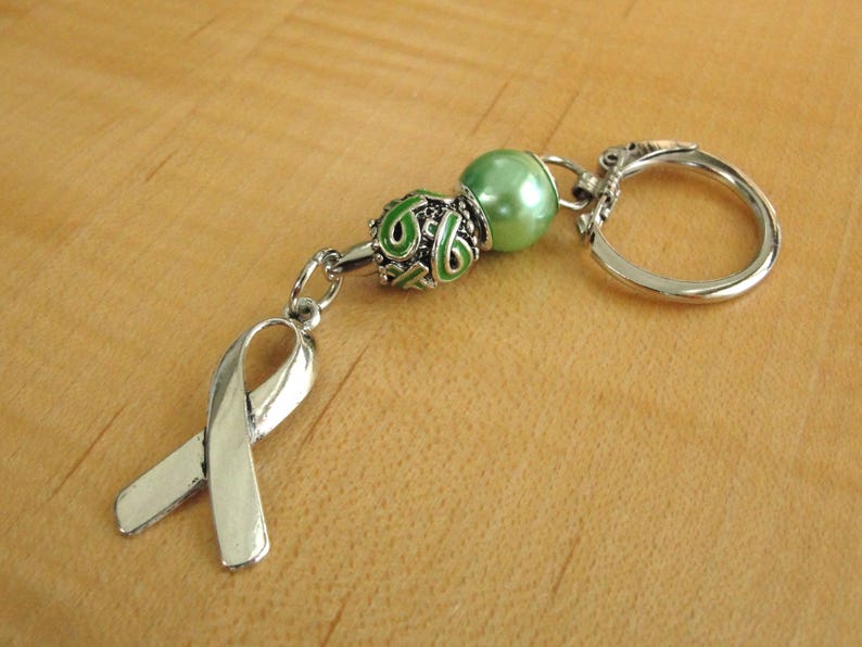 Lime Green Awareness Key Chain Muscular Dystrophy Lyme Etsy