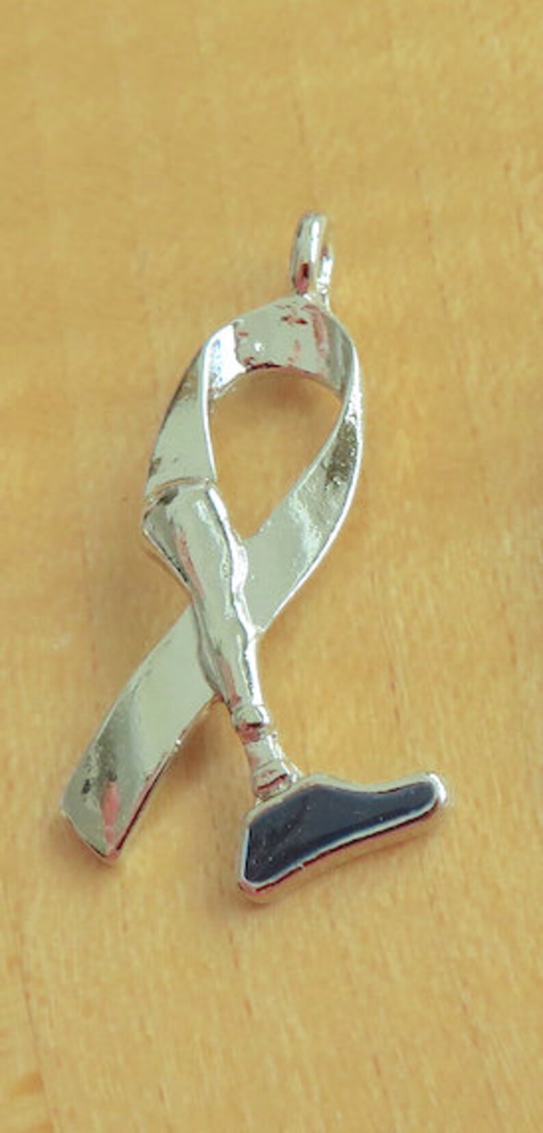 Amputee Awareness KEYCHAIN RING Prosthetic Leg Awareness Limb difference Awareness Dark Blue