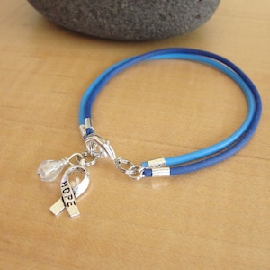 Armband medvetenhet om hydrocephalus - Tvåfärgat blått gummi