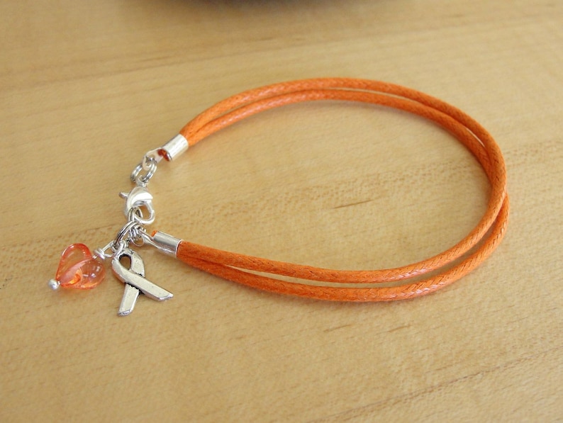 Orange Cotton Awareness Bracelet DVT Kidney Cancer Etsy Australia