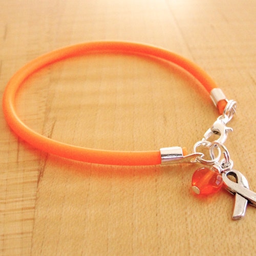 Orange Cotton Awareness Bracelet DVT Kidney Cancer Etsy