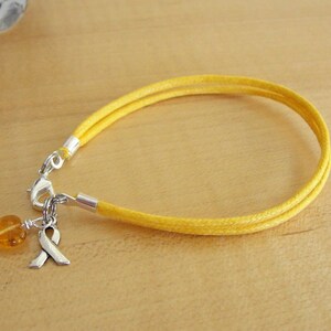 Gold Awareness Bracelet Cotton Pediatric Cancer, Rhabdomyosarcoma, Neuroblastoma & More image 3