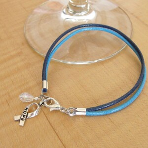 Hydrocephalus Awareness Bracelet Two Tone Blue Cotton/Polyester image 4